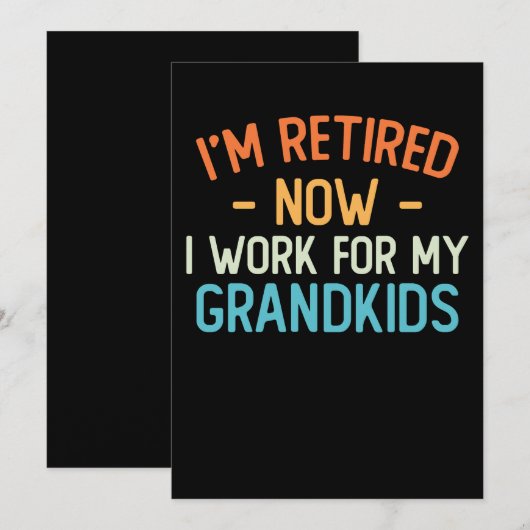 Lachwekkend, ik ben gestopt met werken en nu werk  kaart (Voorkant / Achterkant)