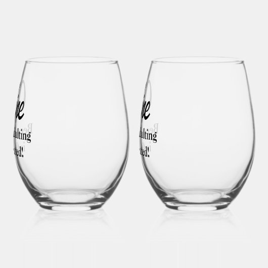 Lachwekkend - Wijn Omdat Opgegroeid Zijn Overgewaa Wijnglas Zonder Voet (Links)