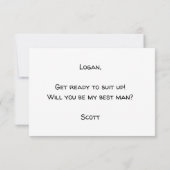 Lachwekkend Wil Jij Mijn Getuige Zijn Bier Humor Kaart (Achterkant)