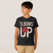 Lachwekkende Canada Meme Ellebogen Omhoog (1)  T-shirt (Voorkant volledig)