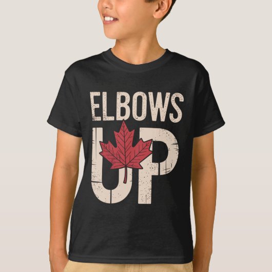 Lachwekkende Canada Meme Ellebogen Omhoog (1)  T-shirt (Voorkant)