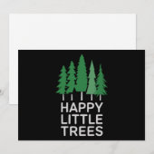 Lachwekkende Gelukkige Kleine Bomen Cadeaus Campin Feestdagenkaart (Voorkant / Achterkant)
