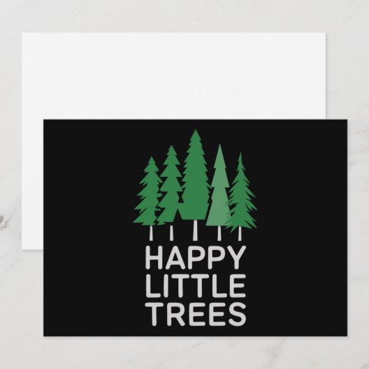Lachwekkende Gelukkige Kleine Bomen Cadeaus Campin Feestdagenkaart (Voorkant / Achterkant)