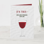 Lachwekkende Oude Wijn voor de Verjaardag van een  Kaart (Voorkant)