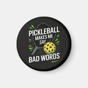 Lachwekkende Pickleball Laat Me Slechte Woorden Ze Magneet