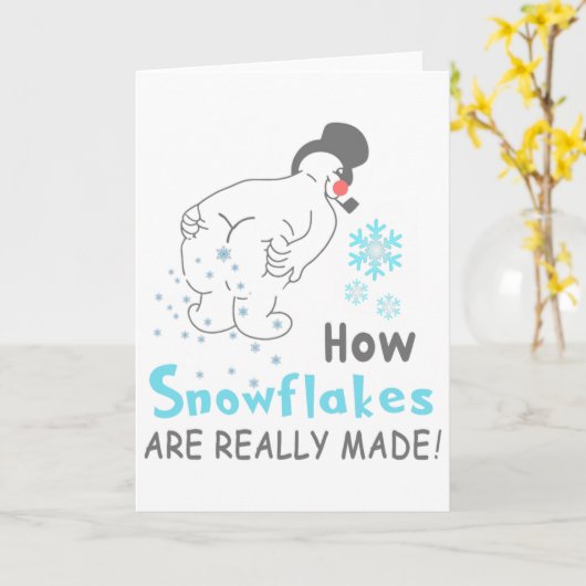 Lachwekkende Sneeuw Hoe Sneeuwvlokken Echt Worden  Kaart (Gele Bloem)