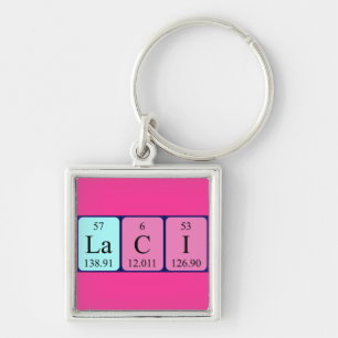 Laci periodieke tabelnaamidentificatie sleutelhanger