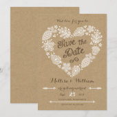 Lacily Leaves - Word verliefd en Save the Date (Voorkant / Achterkant)