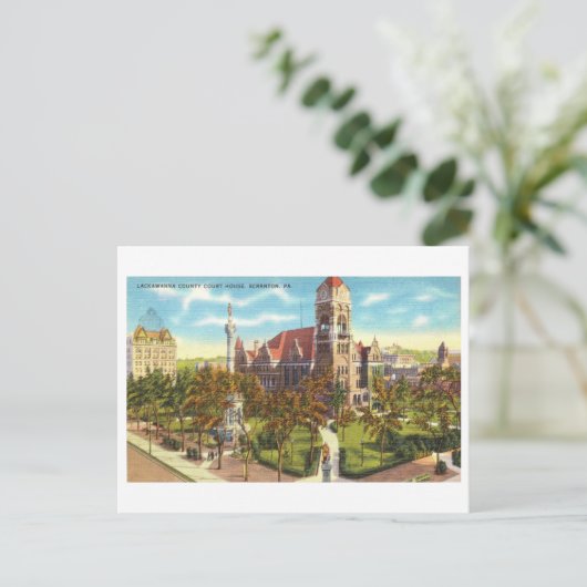 Lackawanna County Court House in Scranton, Penn., Briefkaart (Staand voorkant)