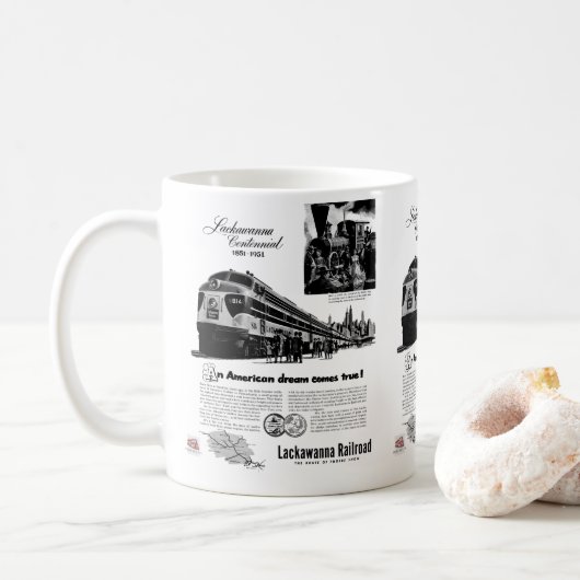 Lackawant Railroad Centennial 1951 Koffiemok (Met donut)