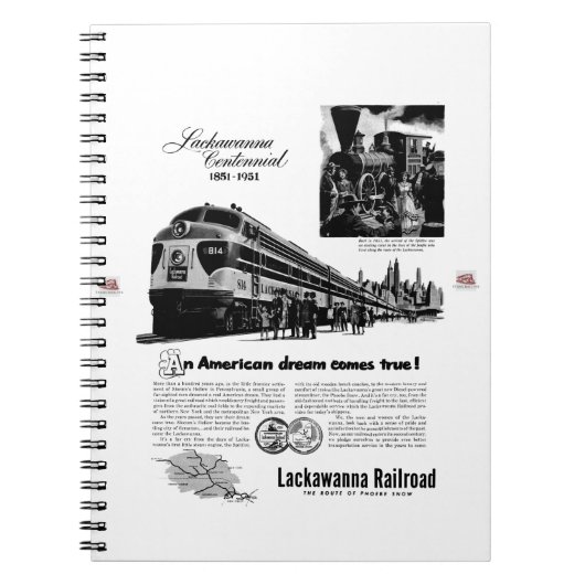 Lackawant Railroad Centennial 1951 Notitieboek (Voorkant)