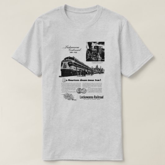 Lackawant Railroad Centennial 1951 T-shirt (Design voorkant)