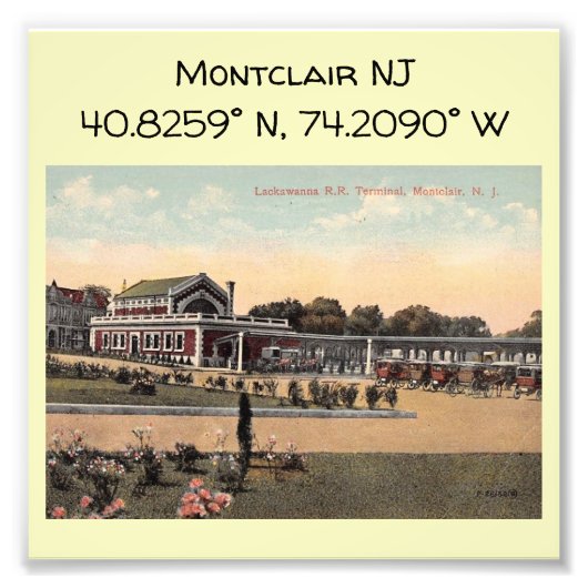 Lackawant RR Station, Montclair NJ  Foto Afdruk (Voorkant)