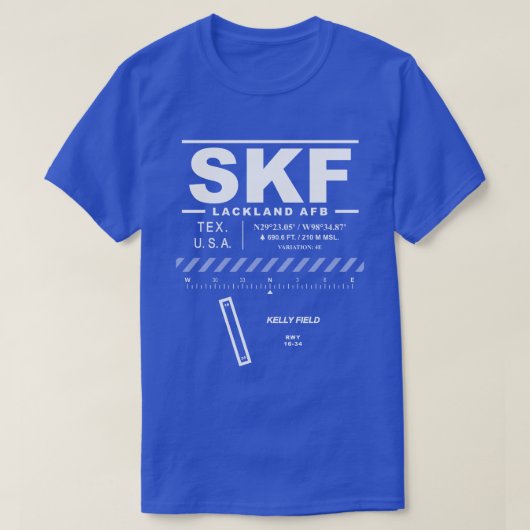 Lackland AFB Luchtmachtbasis SKF T-shirt (Design voorkant)