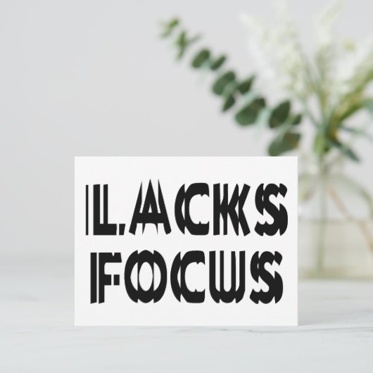 Lacks Focus Briefkaart (Staand voorkant)
