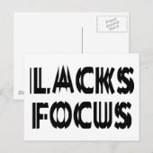Lacks Focus Briefkaart (Voorkant / Achterkant)