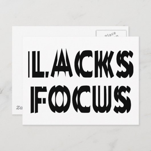 Lacks Focus Briefkaart (Voorkant / Achterkant)