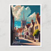 Lacock Engeland Reizen  Illustratie Briefkaart (Voorkant)