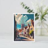 Lacock Engeland Reizen  Illustratie Briefkaart (Staand voorkant)