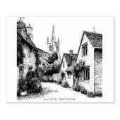 Lacock Village Sketch, Wiltshire Verenigd Koninkri Rubberstempel (Afrduk)