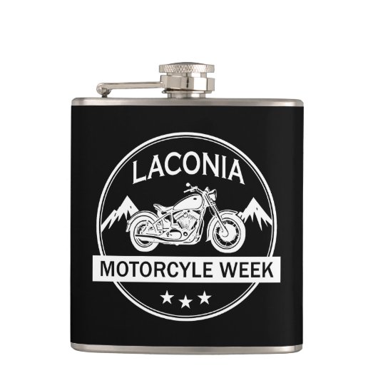 Laconia Motorcycle Week Motorfiets Heupfles (Voorkant)