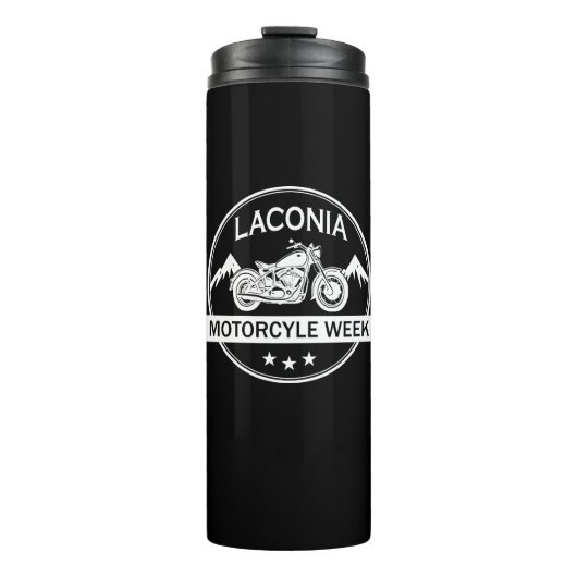 Laconia Motorcycle Week Motorfiets Thermosbeker (Voorkant)