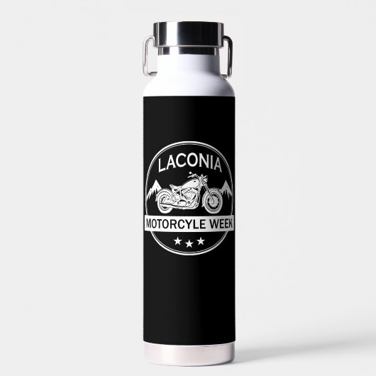 Laconia Motorcycle Week Motorfiets Waterfles (Voorkant)