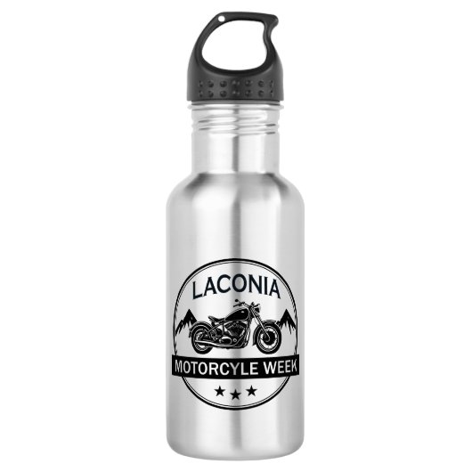 Laconia Motorcycle Week Motorfiets Waterfles (Voorkant)