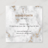 Laconic Marble Company Name Modern Vierkante Visitekaartje (Achterkant)