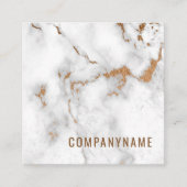 Laconic Marble Company Name Modern Vierkante Visitekaartje (Voorkant)
