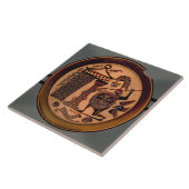 Laconische zwarte-figuurbeker die een krijgsaanval tegeltje (Zijkant)