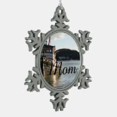 LaConner Tugboat Tin Sneeuwvlok Ornament (Links)