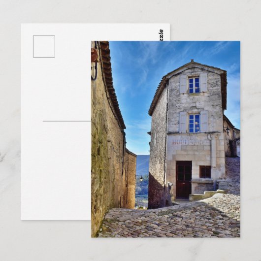 Lacoste City beroemde straat in Frankrijk Europa Briefkaart (Voorkant / Achterkant)