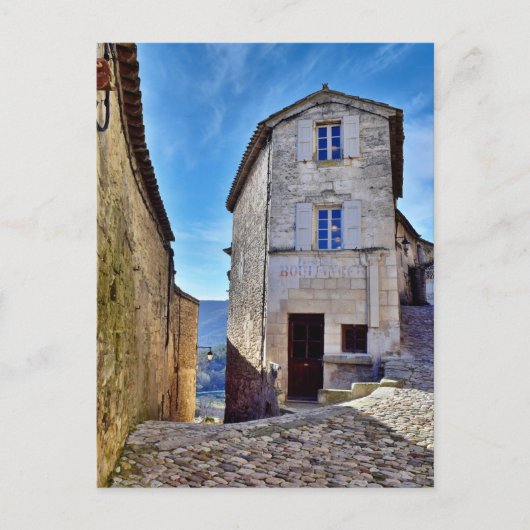 Lacoste City beroemde straat in Frankrijk Europa Briefkaart (Voorkant)