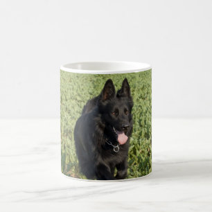 Lacquer Black German Shepherd Koffiemok