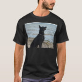 Lacquer Black German Shepherd T-shirt (Voorkant)