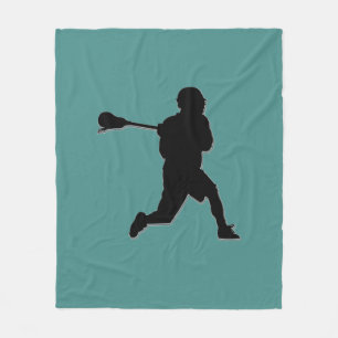 Lacrosee Player Fleece Blanket