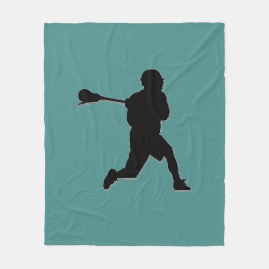 Lacrosee Player Fleece Blanket (Voorkant)