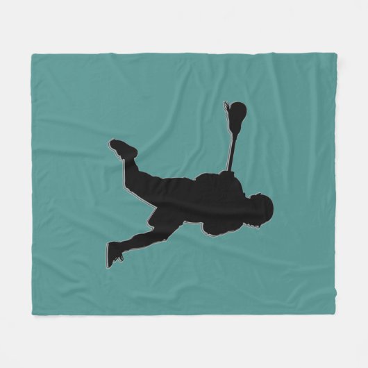Lacrosee Player Fleece Blanket (Voorkant (Horizontaal))