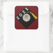 Lacrosse 2025 vierkante sticker (Tas)