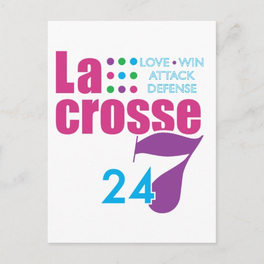 Lacrosse 24/7 briefkaart (Voorkant)