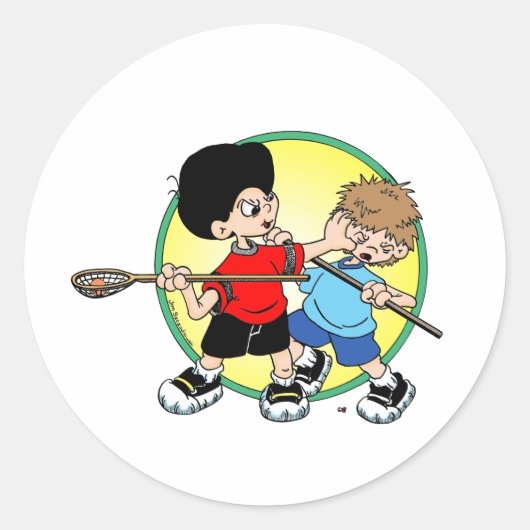 Lacrosse #2 ronde sticker (Voorkant)