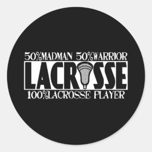 Lacrosse A 100 % ticker Ronde Sticker