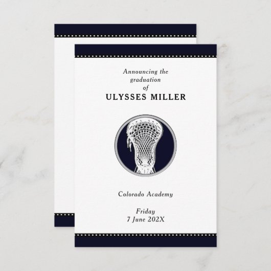 Lacrosse Aankondiging (Voorkant / Achterkant)