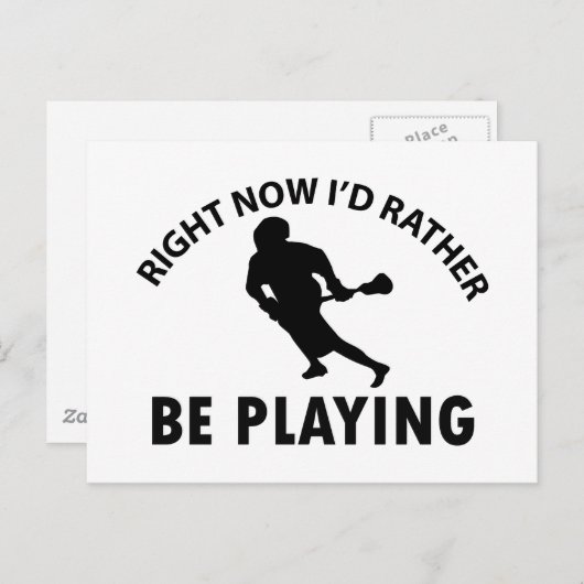 lacrosse afspelen briefkaart (Voorkant / Achterkant)