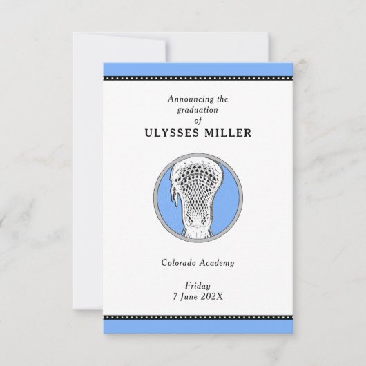Lacrosse Afstuderen Aankondiging (Voorkant)