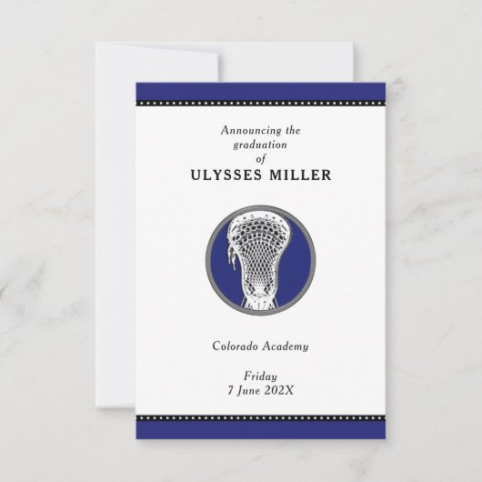 Lacrosse Afstuderen Aankondiging (Voorkant)