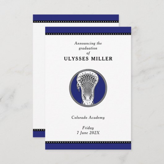 Lacrosse Afstuderen Aankondiging (Voorkant / Achterkant)