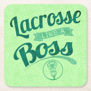 Lacrosse als een baas kartonnen onderzetters