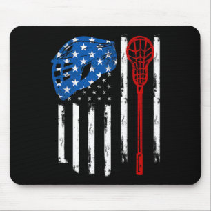 Lacrosse American  Flag Lax Helmet Stick 4t Muismat